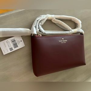 Kate Spade Burgundy cross body leather bag
